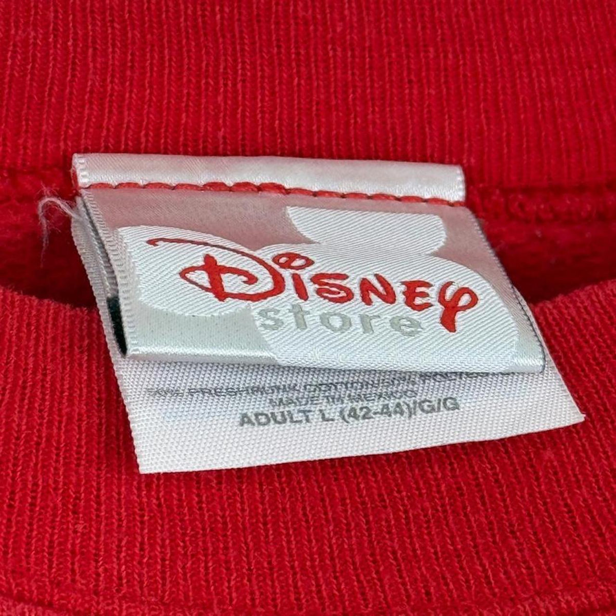 Vintage 00s Mickey Mouse Disney Store Distressed Red Sweatshirt (L)