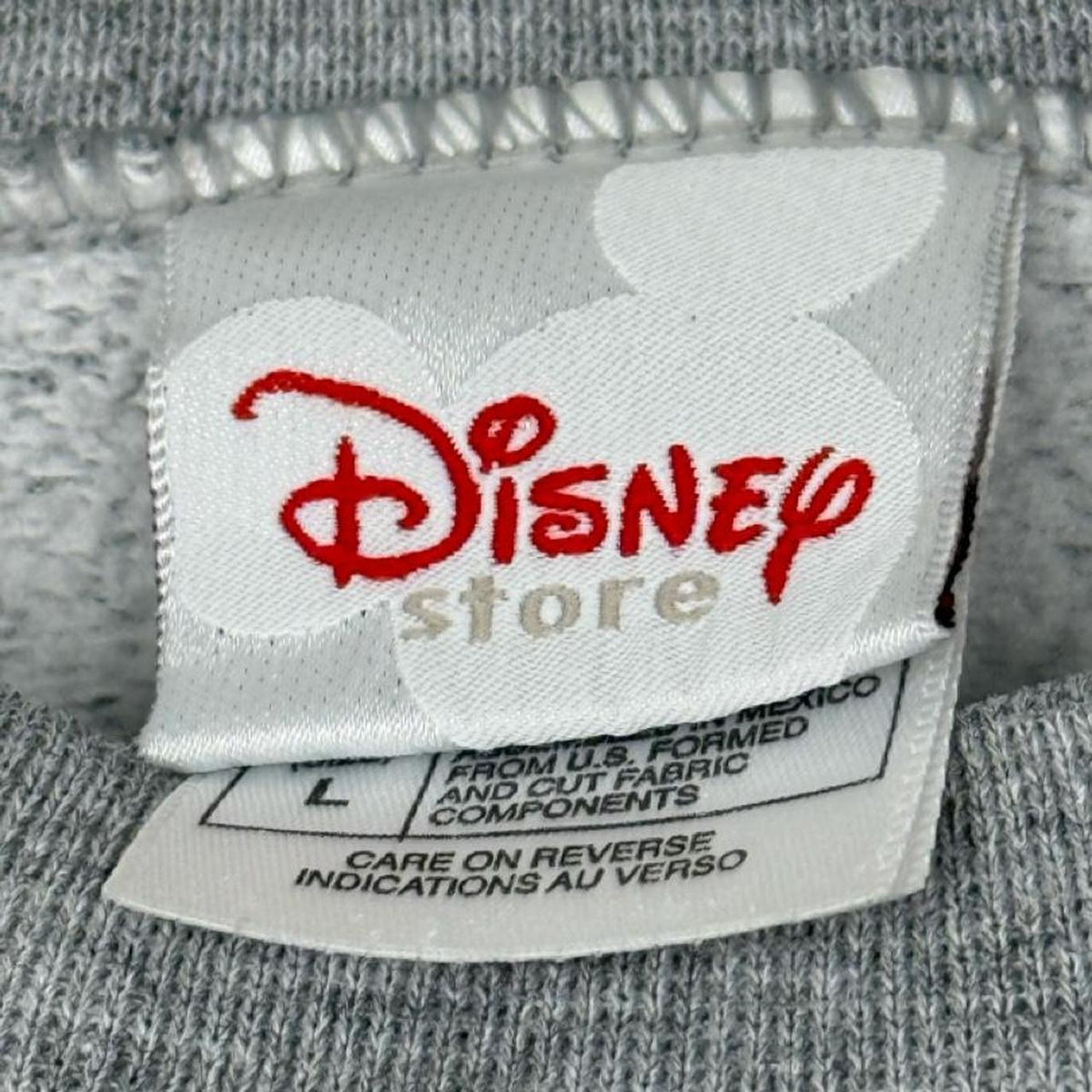 Vintage 00s Mickey Mouse Disney Store Grey Sweatshirt (L)