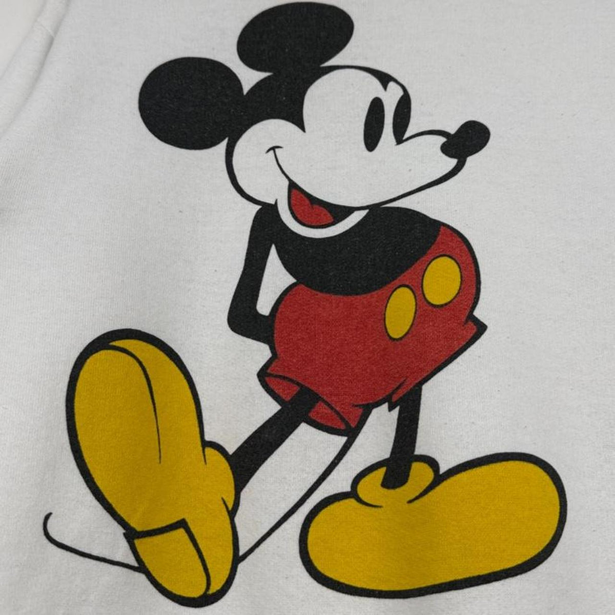 Vintage 90s Mickey Mouse Classic White Sweatshirt (XS)