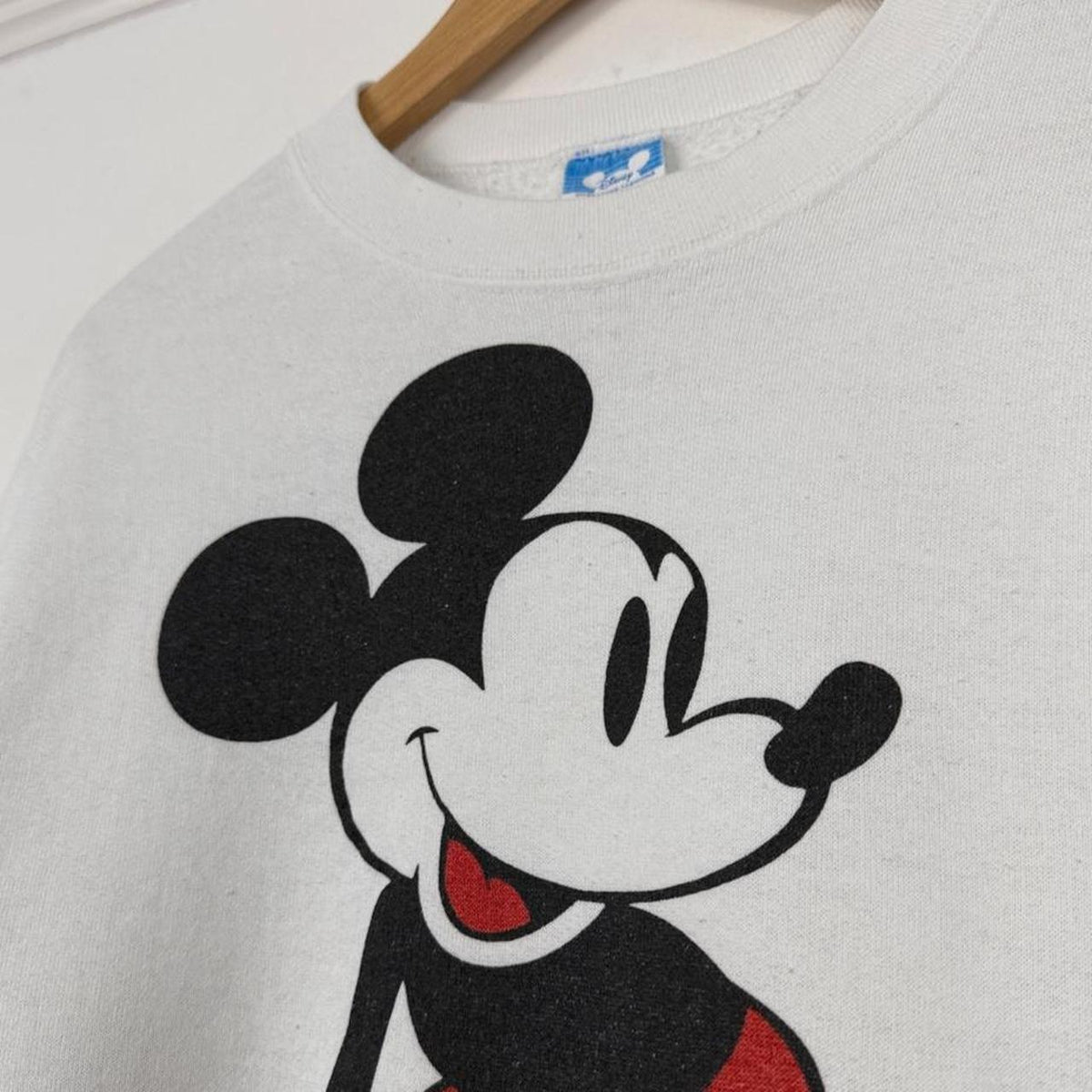 Vintage 90s Mickey Mouse Classic White Sweatshirt (XS)