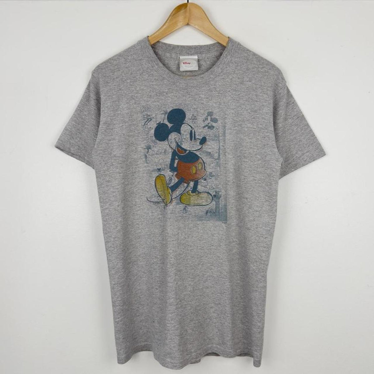 Vintage 00s Mickey Mouse Disney Store Grey T Shirt (S)