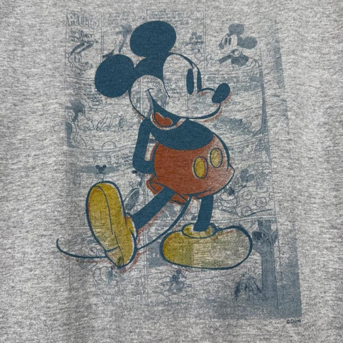 Vintage 00s Mickey Mouse Disney Store Grey T Shirt (S)