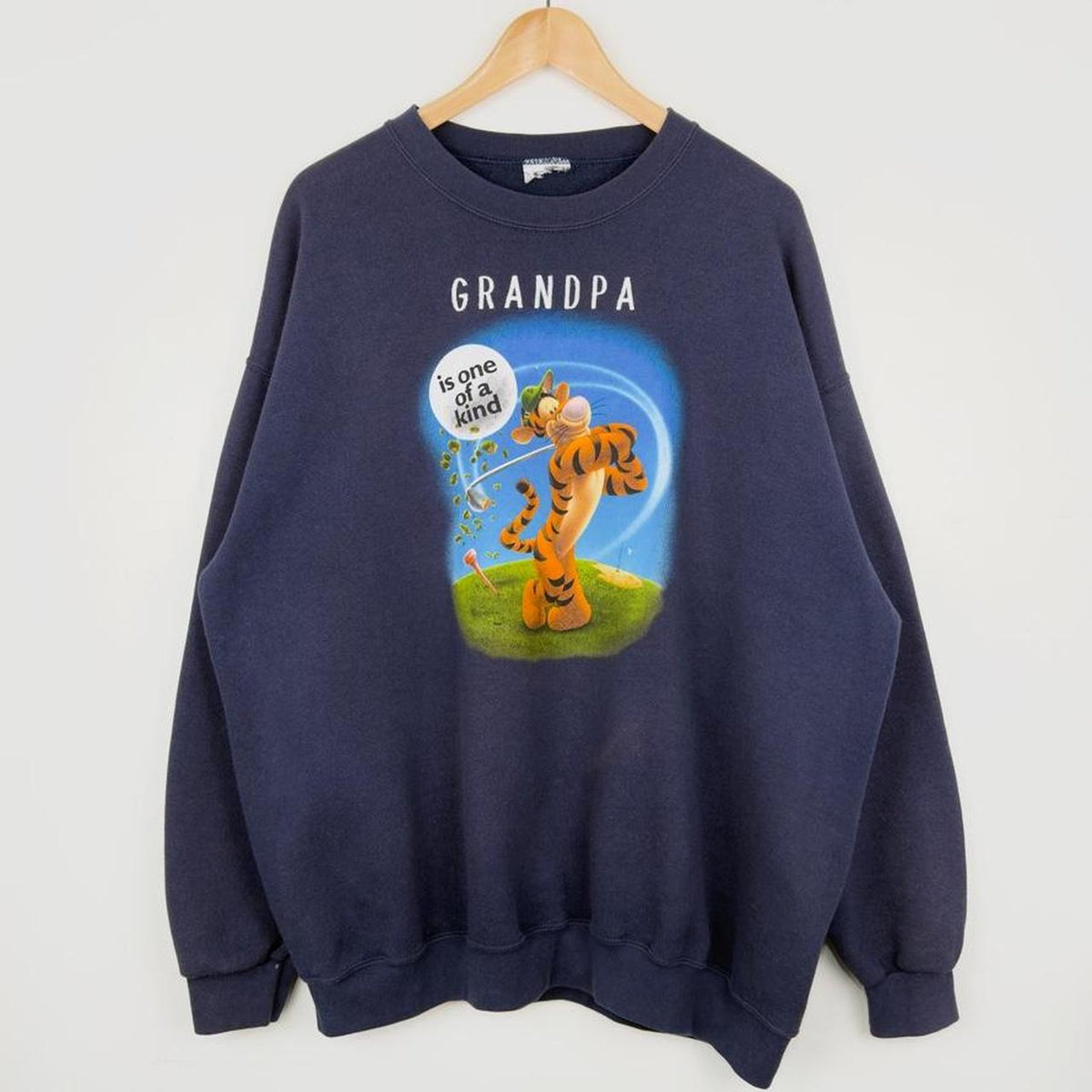 Vintage 00s Tigger Grandpa Golf Disney Navy Blue Sweatshirt (XL)