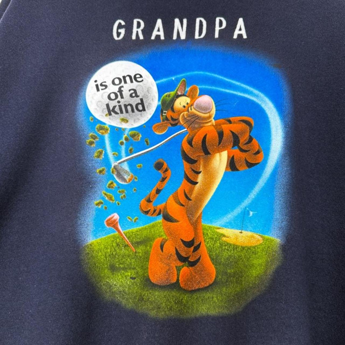 Vintage 00s Tigger Grandpa Golf Disney Navy Blue Sweatshirt (XL)