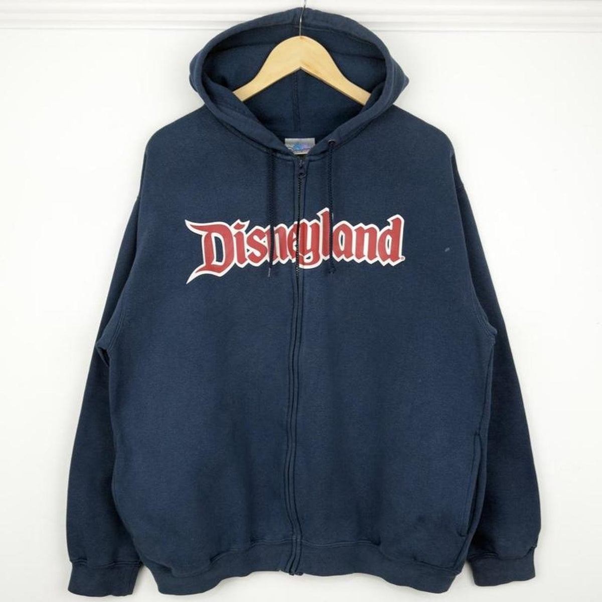 Vintage 00s Disneyland Zip Up Navy Hoodie (M)