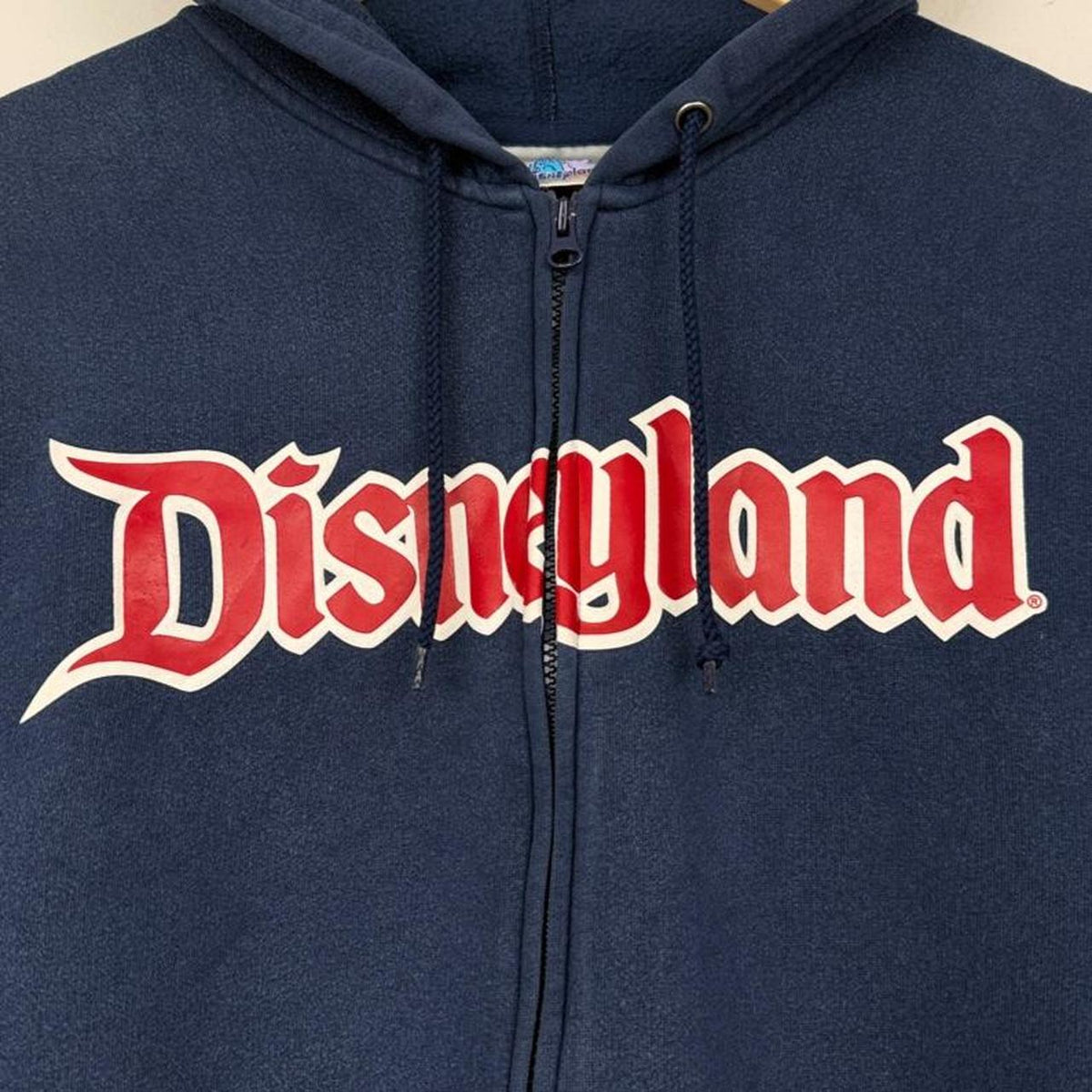 Vintage 00s Disneyland Zip Up Navy Hoodie (M)