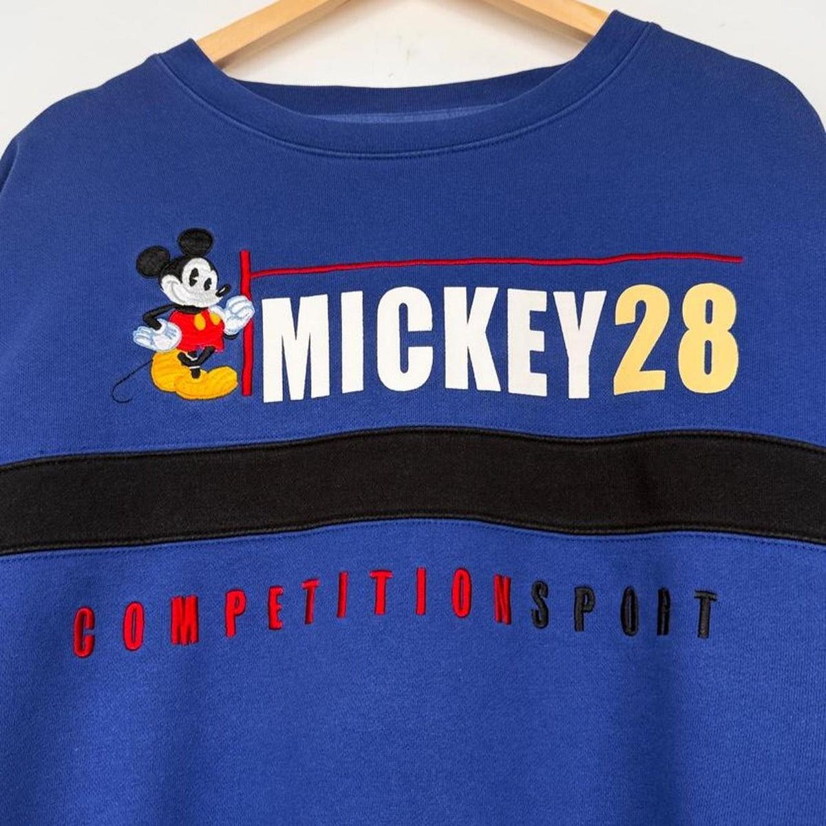 Vintage 00s Mickey Mouse Disney Store Embroidered Blue Sweatshirt (XXL)