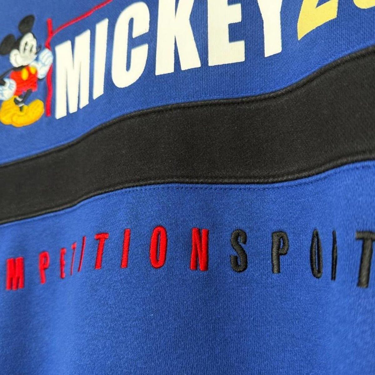 Vintage 00s Mickey Mouse Disney Store Embroidered Blue Sweatshirt (XXL)