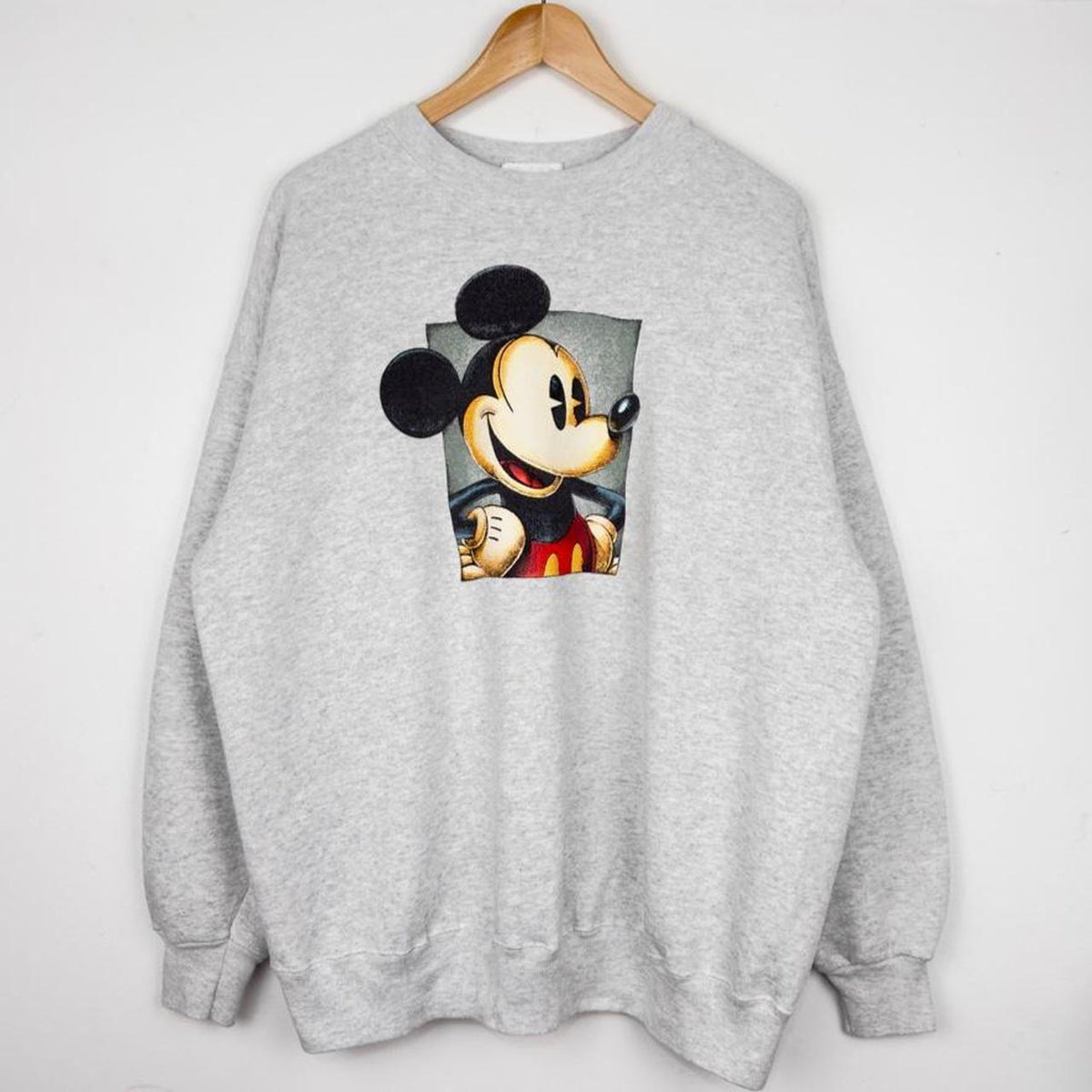 Vintage 90s Mickey Mouse Disney Store Grey Sweatshirt (XL)
