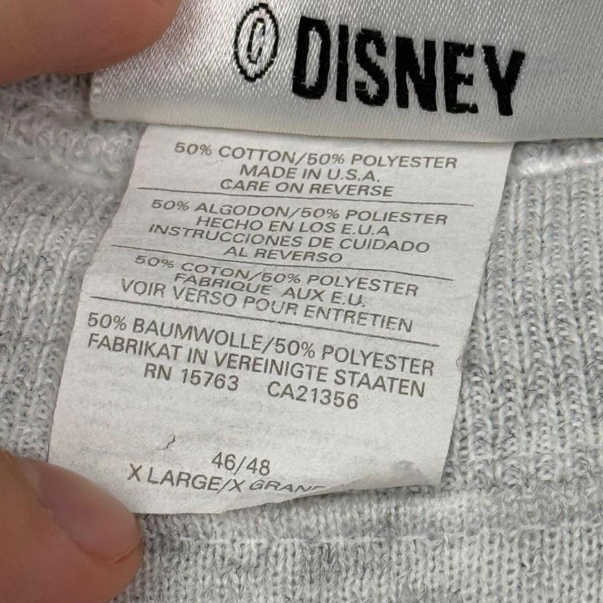 Vintage 90s Mickey Mouse Disney Store Grey Sweatshirt (XL)