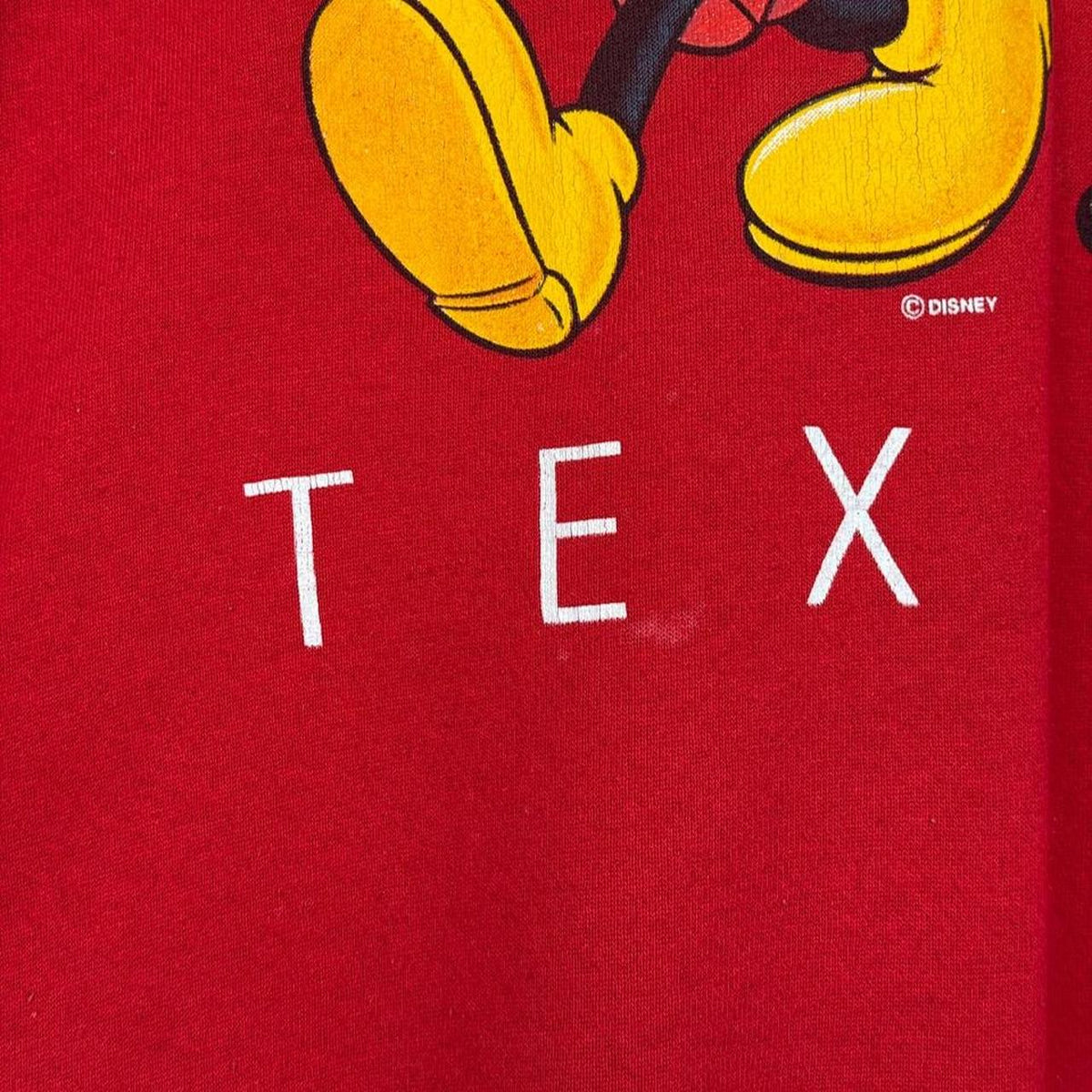 Vintage 90s Mickey Mouse Texas Red Sweatshirt (L)