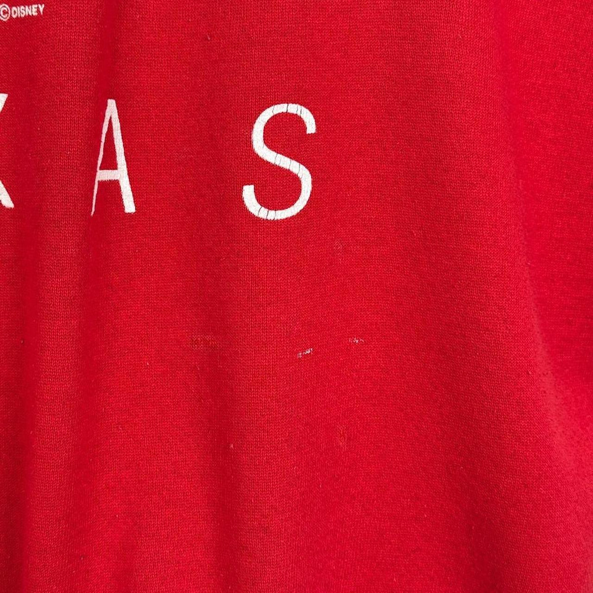 Vintage 90s Mickey Mouse Texas Red Sweatshirt (L)