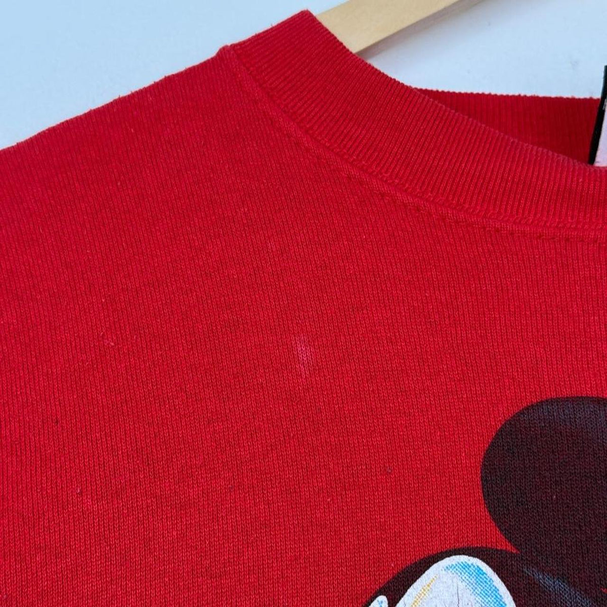 Vintage 90s Mickey Mouse Texas Red Sweatshirt (L)