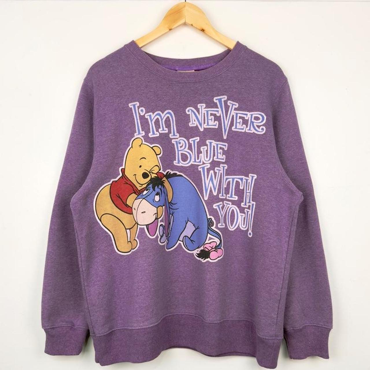 Disney Store Winnie The Pooh & Eeyore 2000s Purple Sweatshirt (L)