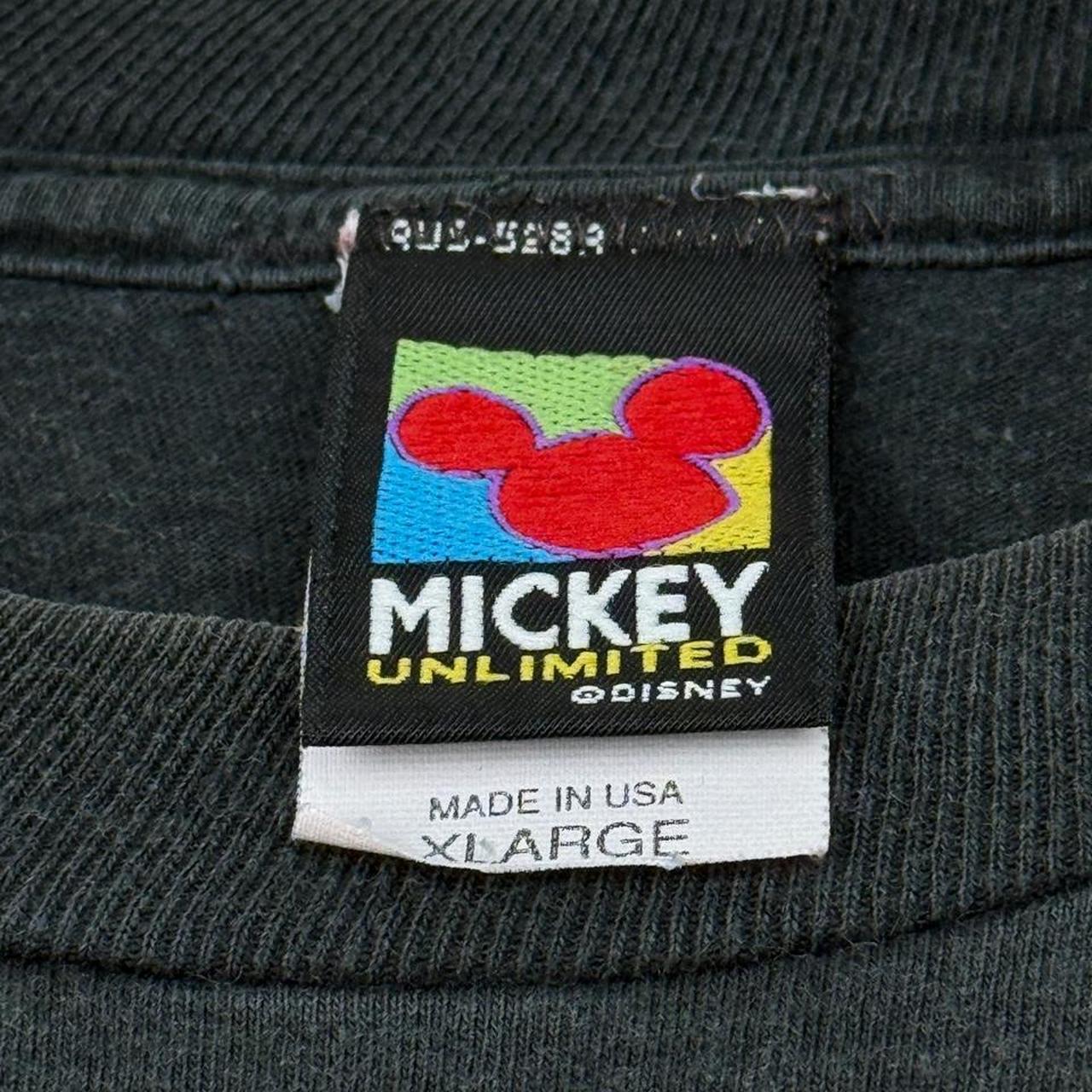 Vintage 90s Mickey & Minnie Moon Faded Black T Shirt (XL)