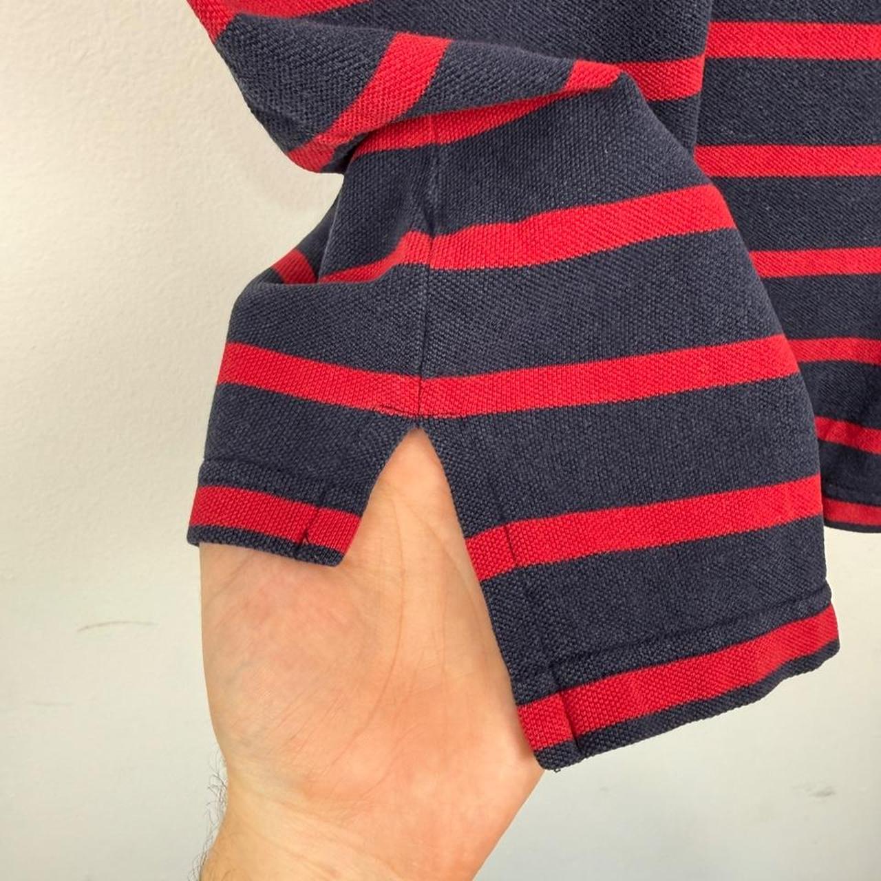 Vintage 90s Mickey Mouse Embroidered Striped Polo Shirt (XL)