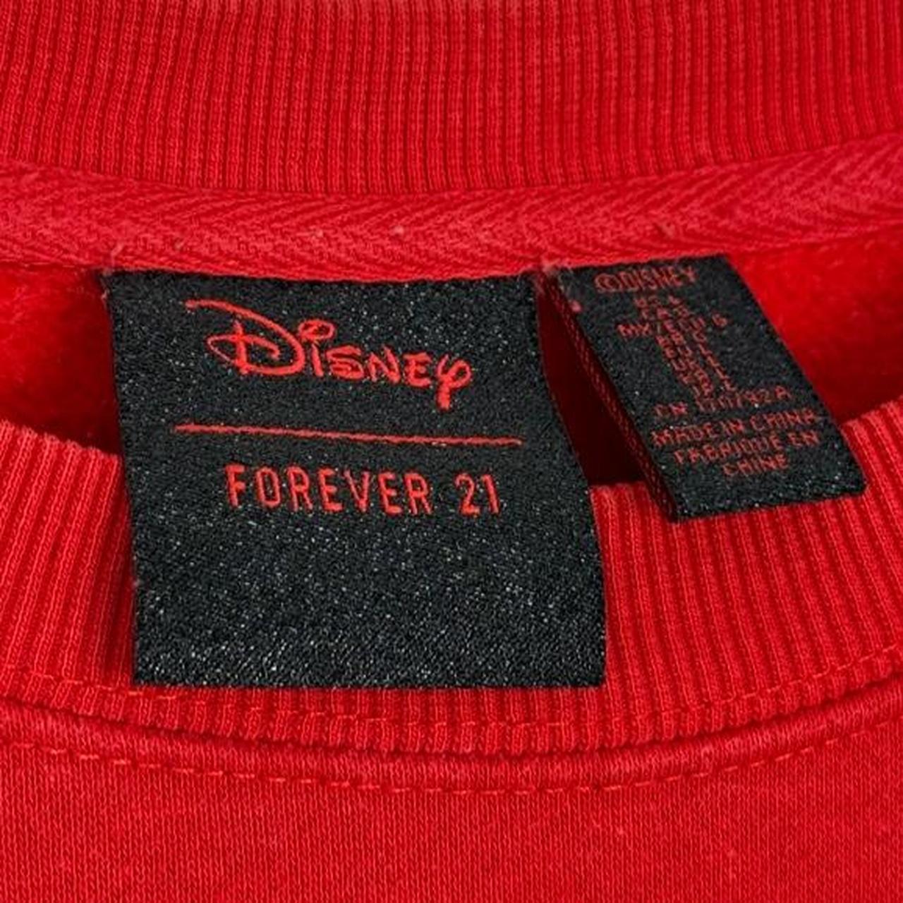 Mickey Mouse Embroidered Forever 21 x Disney Red Sweatshirt (L)