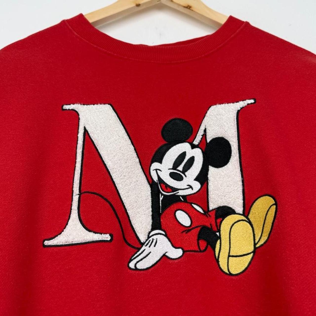 Mickey Mouse Embroidered Forever 21 x Disney Red Sweatshirt (L)