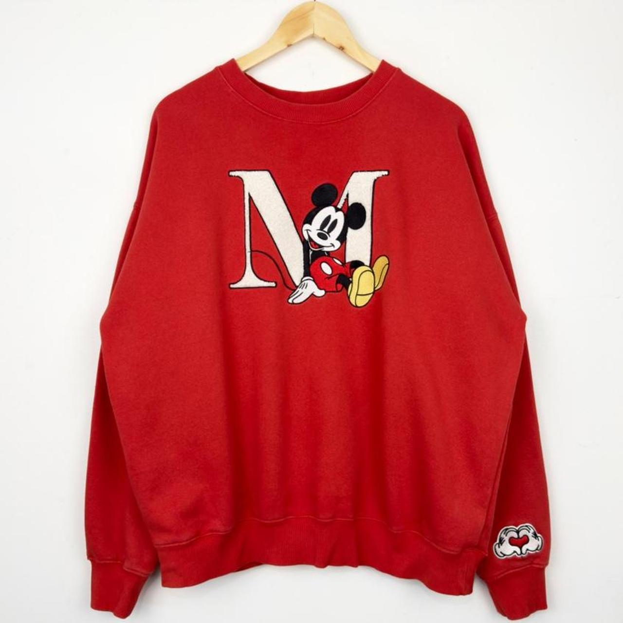 Mickey Mouse Embroidered Forever 21 x Disney Red Sweatshirt (L)