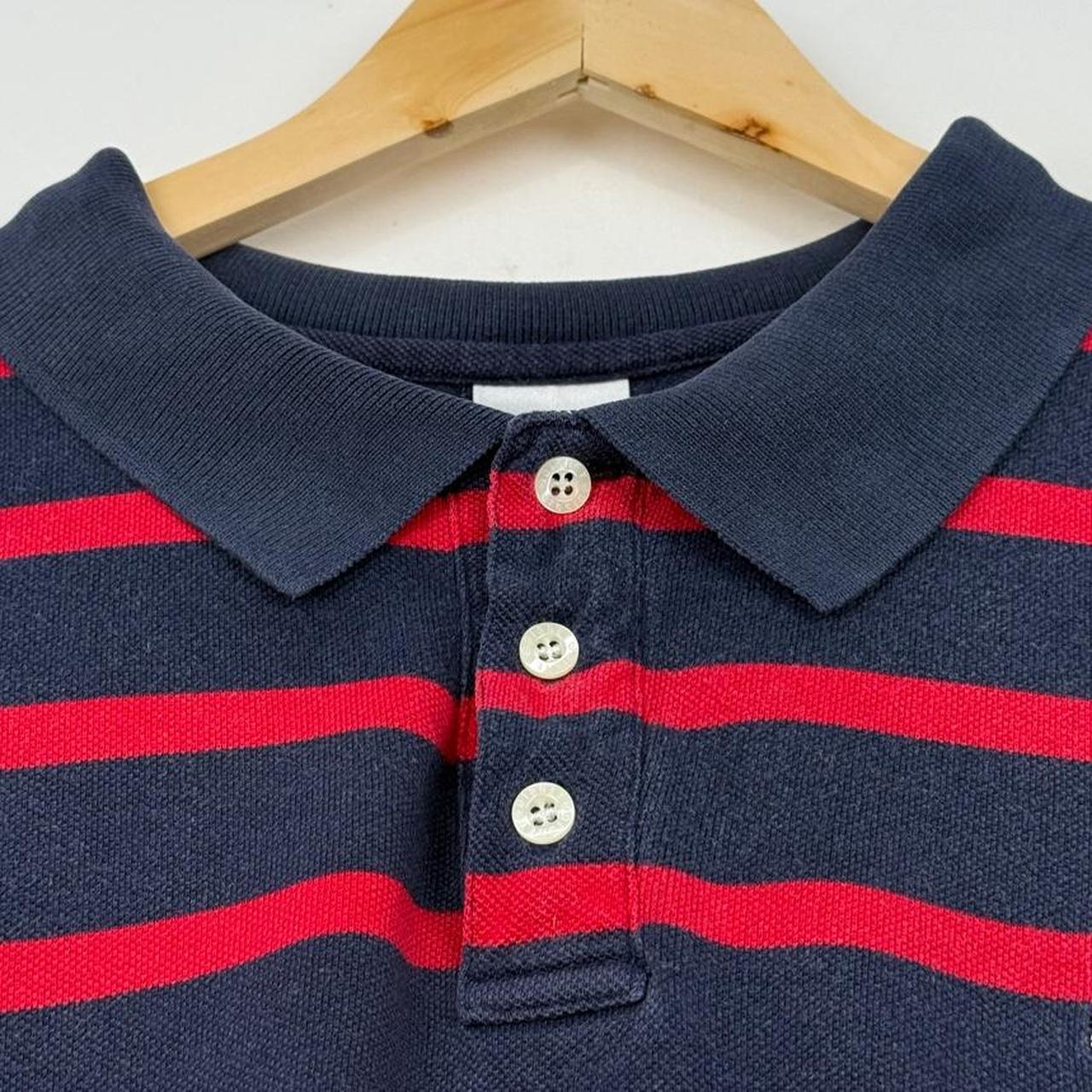 Vintage 90s Mickey Mouse Embroidered Striped Polo Shirt (XL)
