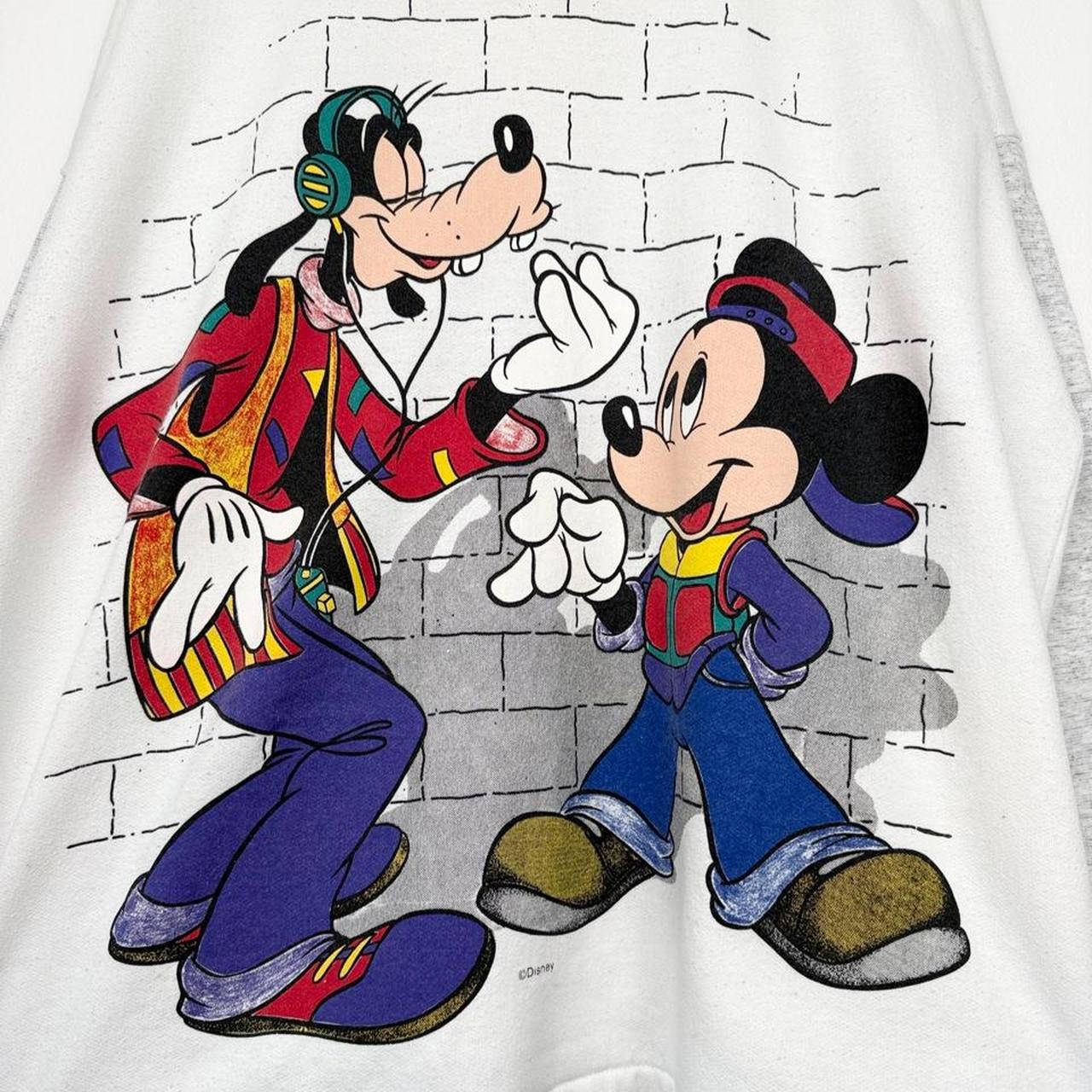 Vintage 90s Goofy & Mickey Hip Hop Grey Sweatshirt (One Size)