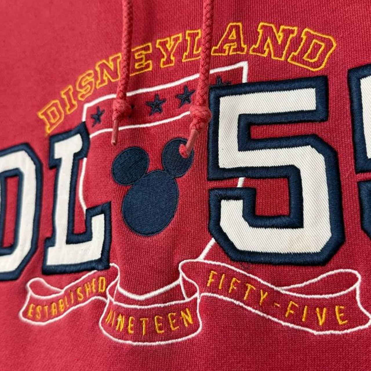 Vintage 00s Disneyland 1955 Embroidered Red Hoodie (M)