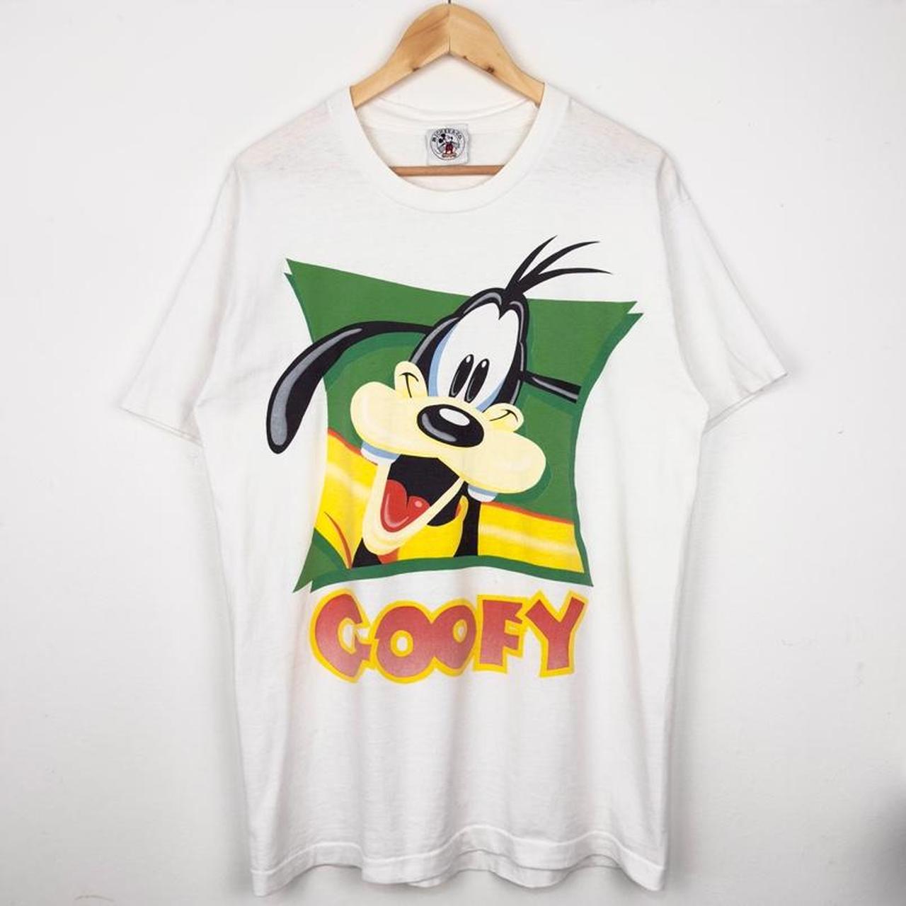 Vintage 90s Goofy Mickey & Co White T Shirt (L)