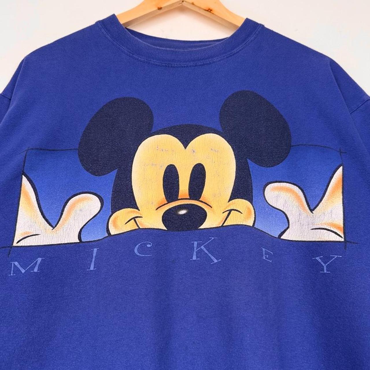 Vintage 90s Mickey Mouse Peek Blue T Shirt (L)