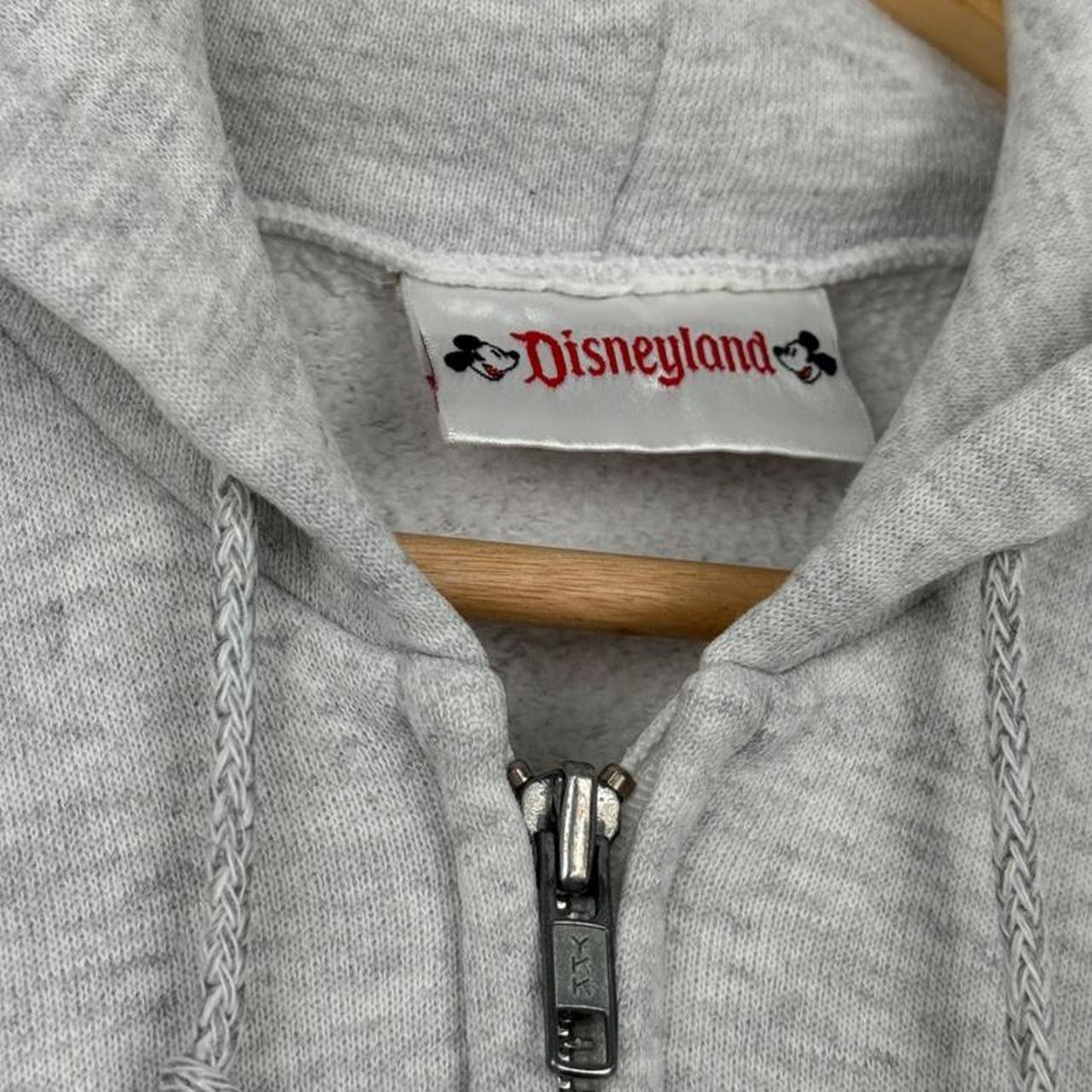 Vintage 00s Disneyland Mickey Mouse Zip Up Grey Hoodie (S)