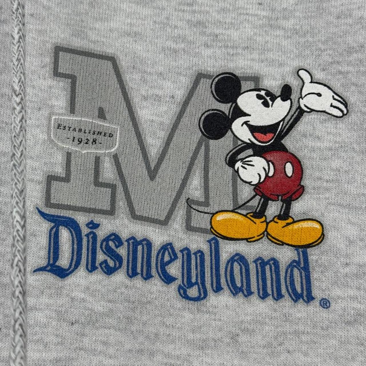 Vintage 00s Disneyland Mickey Mouse Zip Up Grey Hoodie (S)