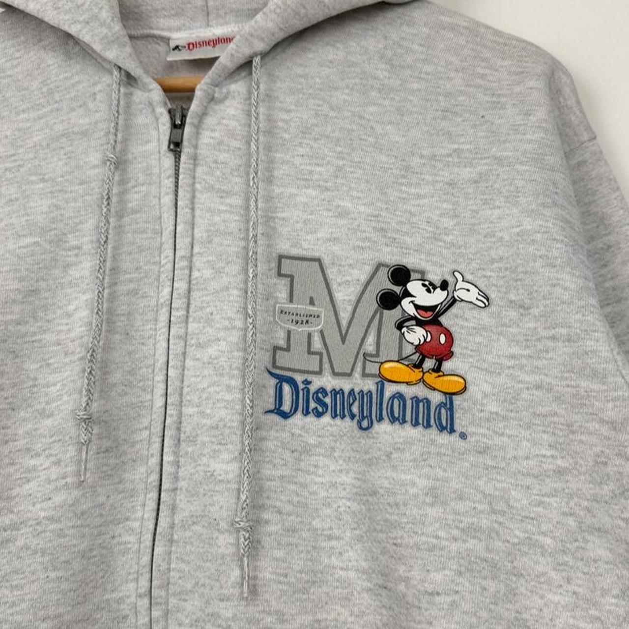 Vintage 00s Disneyland Mickey Mouse Zip Up Grey Hoodie (S)