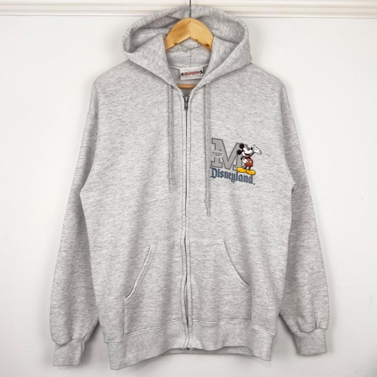 Vintage 00s Disneyland Mickey Mouse Zip Up Grey Hoodie (S)