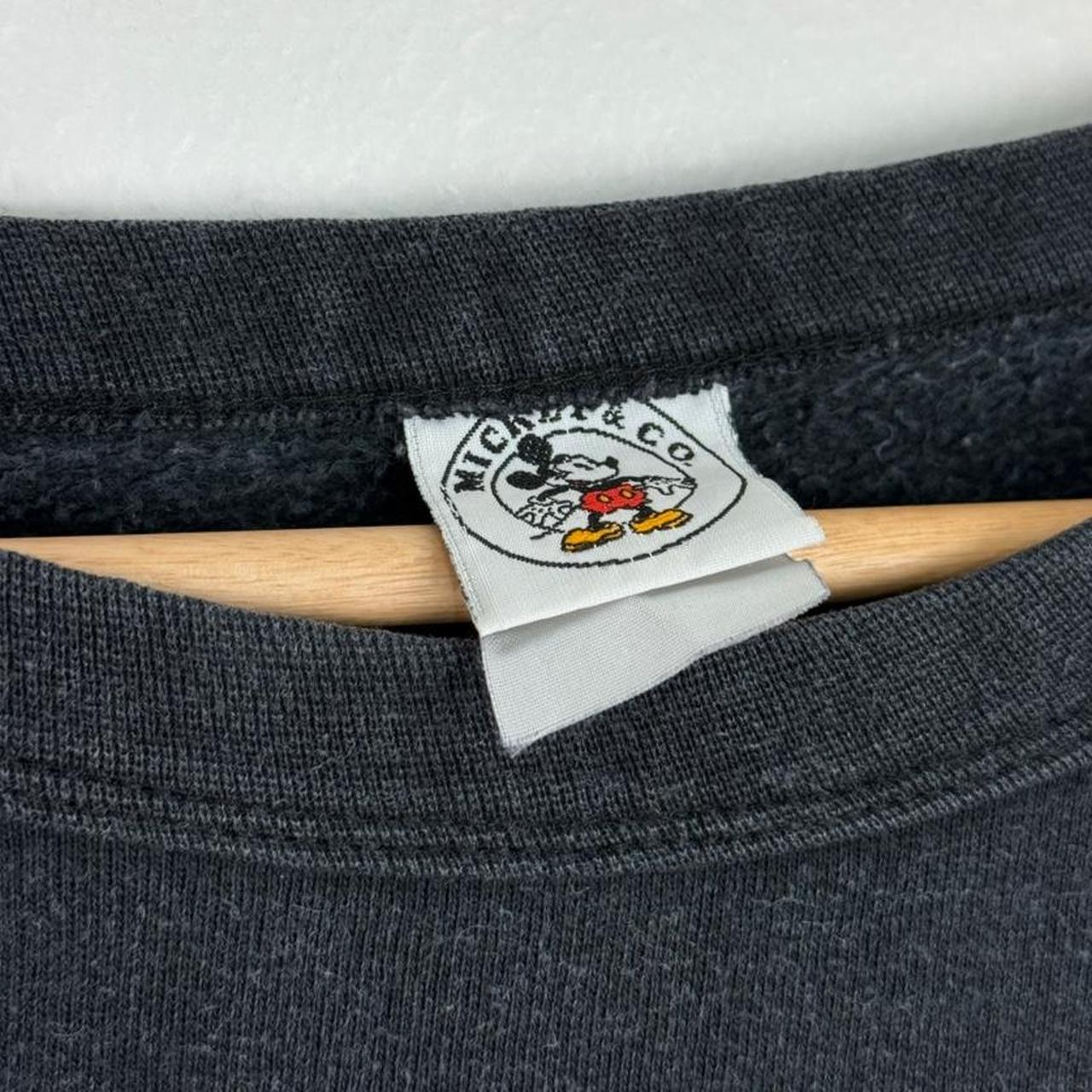 Vintage 90s Mickey Gym Embroidered Black Sweatshirt (L)