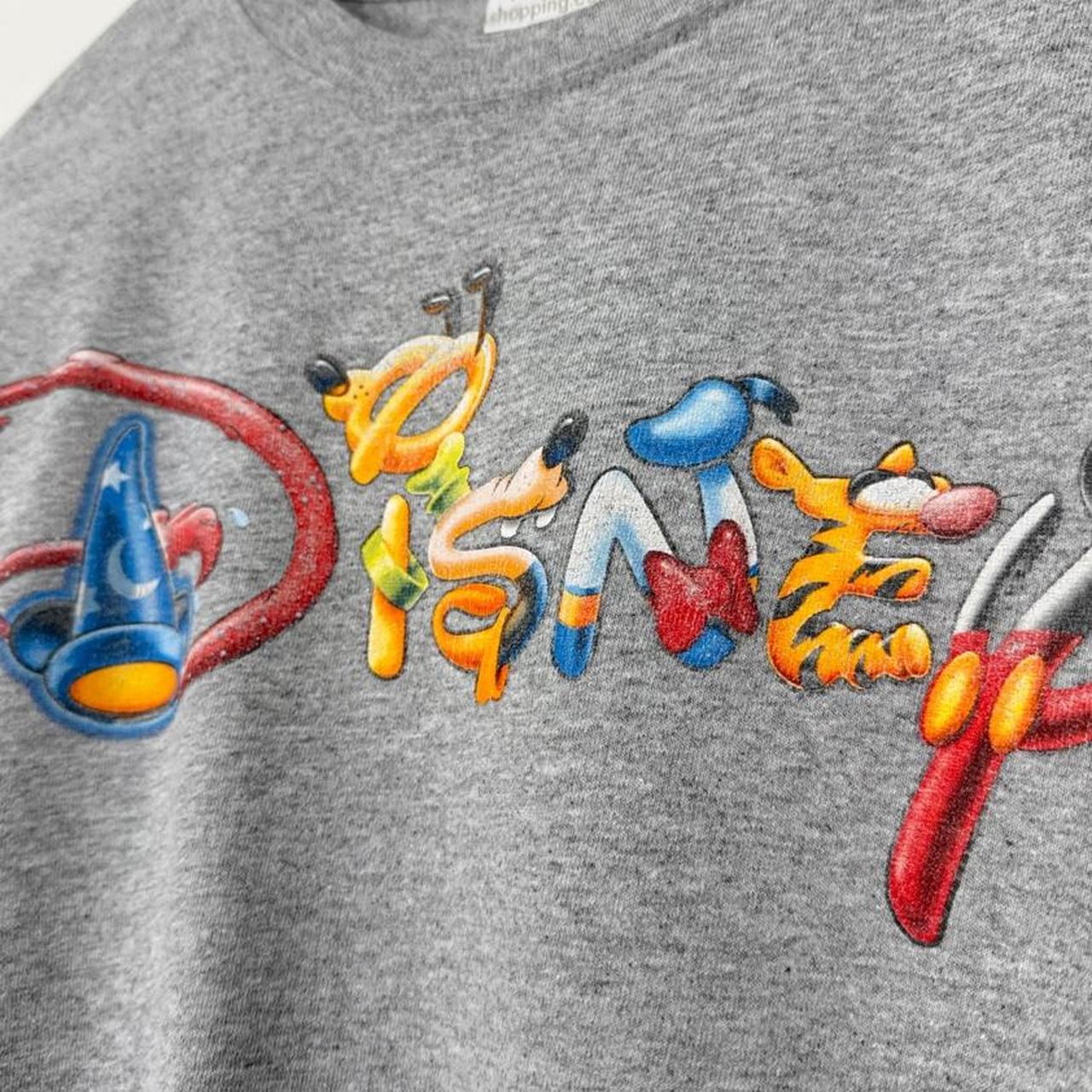 Vintage 00s Disney Spell Out Grey T Shirt (S)