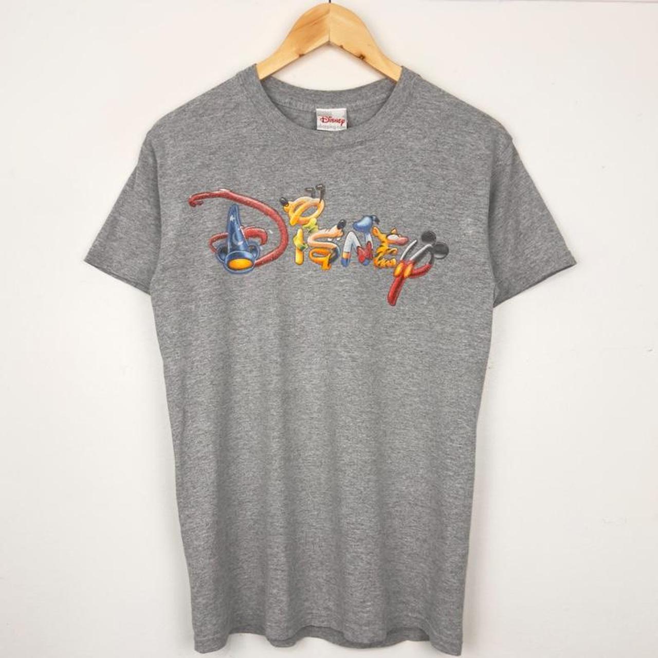 Vintage 00s Disney Spell Out Grey T Shirt (S)