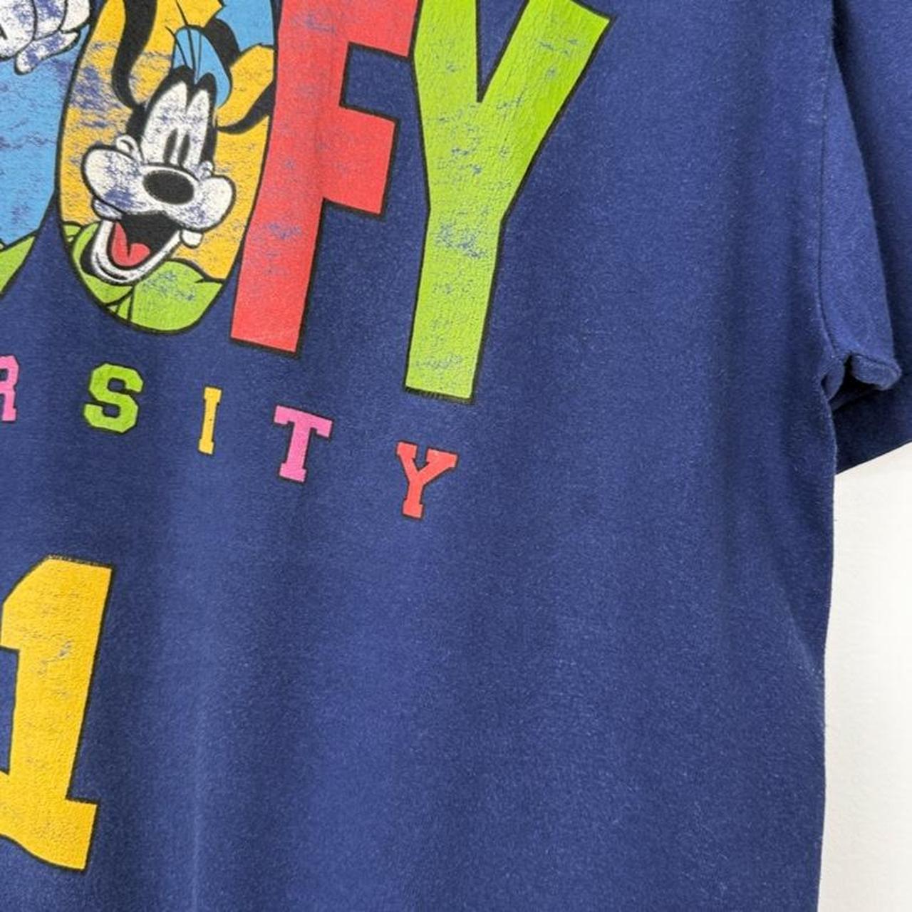 Vintage 90s Goofy Varsity Mickey & Co Blue T Shirt (XL)