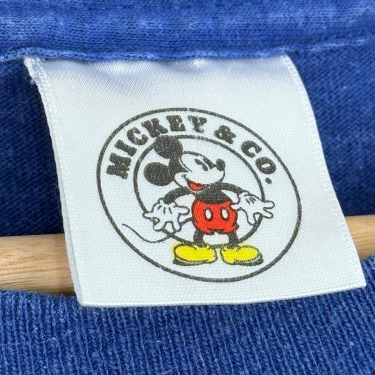 Vintage 90s Goofy Varsity Mickey & Co Blue T Shirt (XL)