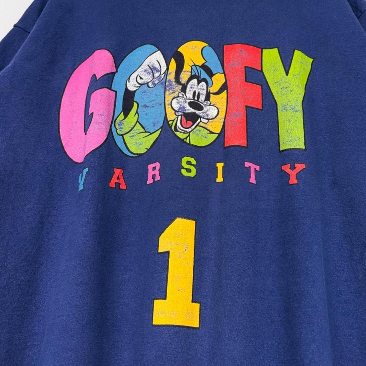 Vintage 90s Goofy Varsity Mickey & Co Blue T Shirt (XL)