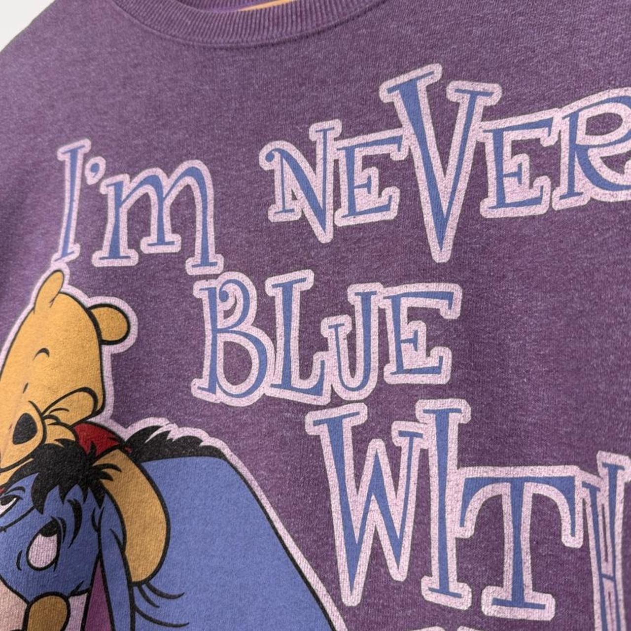 Disney Store Winnie The Pooh & Eeyore 2000s Purple Sweatshirt (L)
