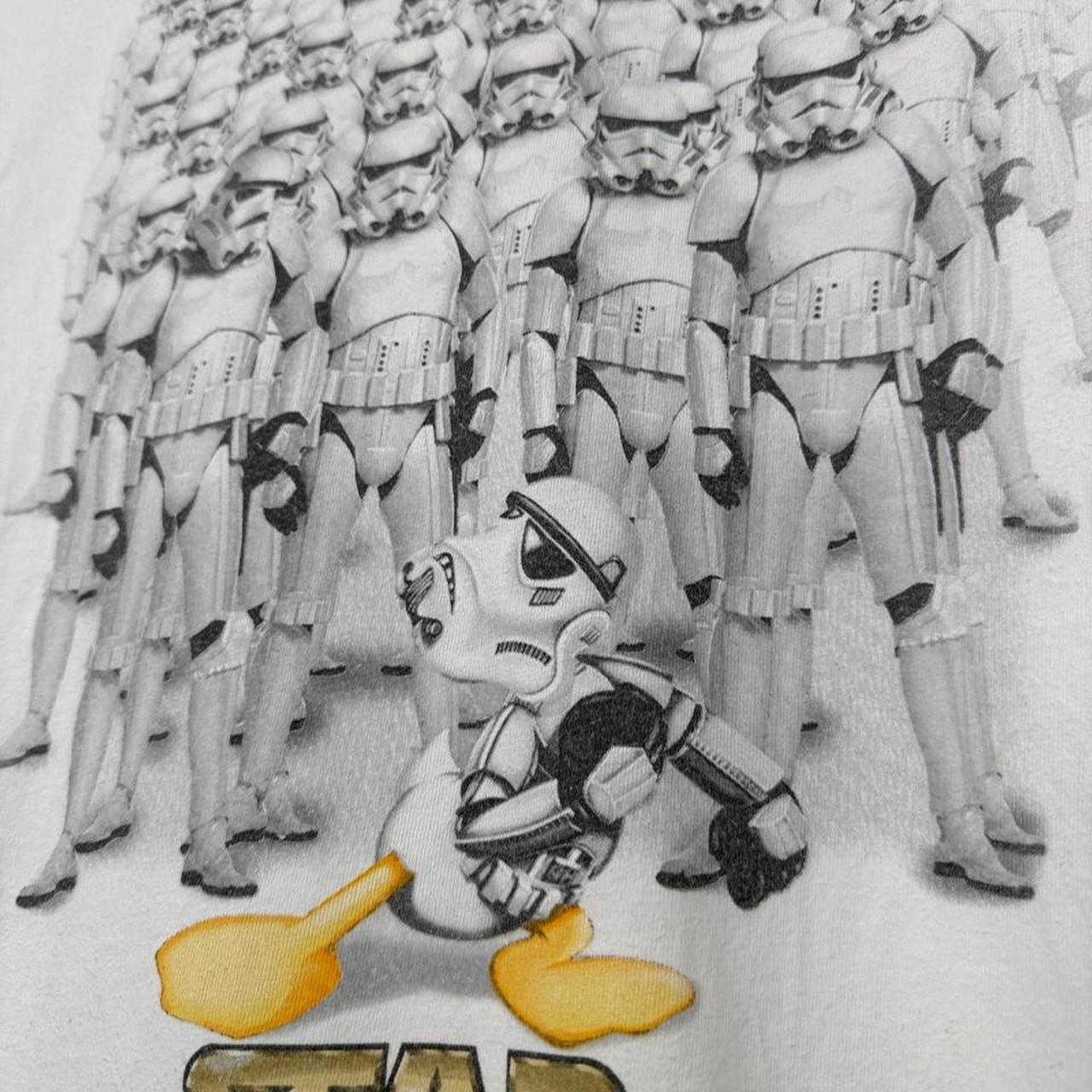 Walt Disney World Star Wars Weekends Donald Duck Stormtrooper 2008 White T Shirt (L)