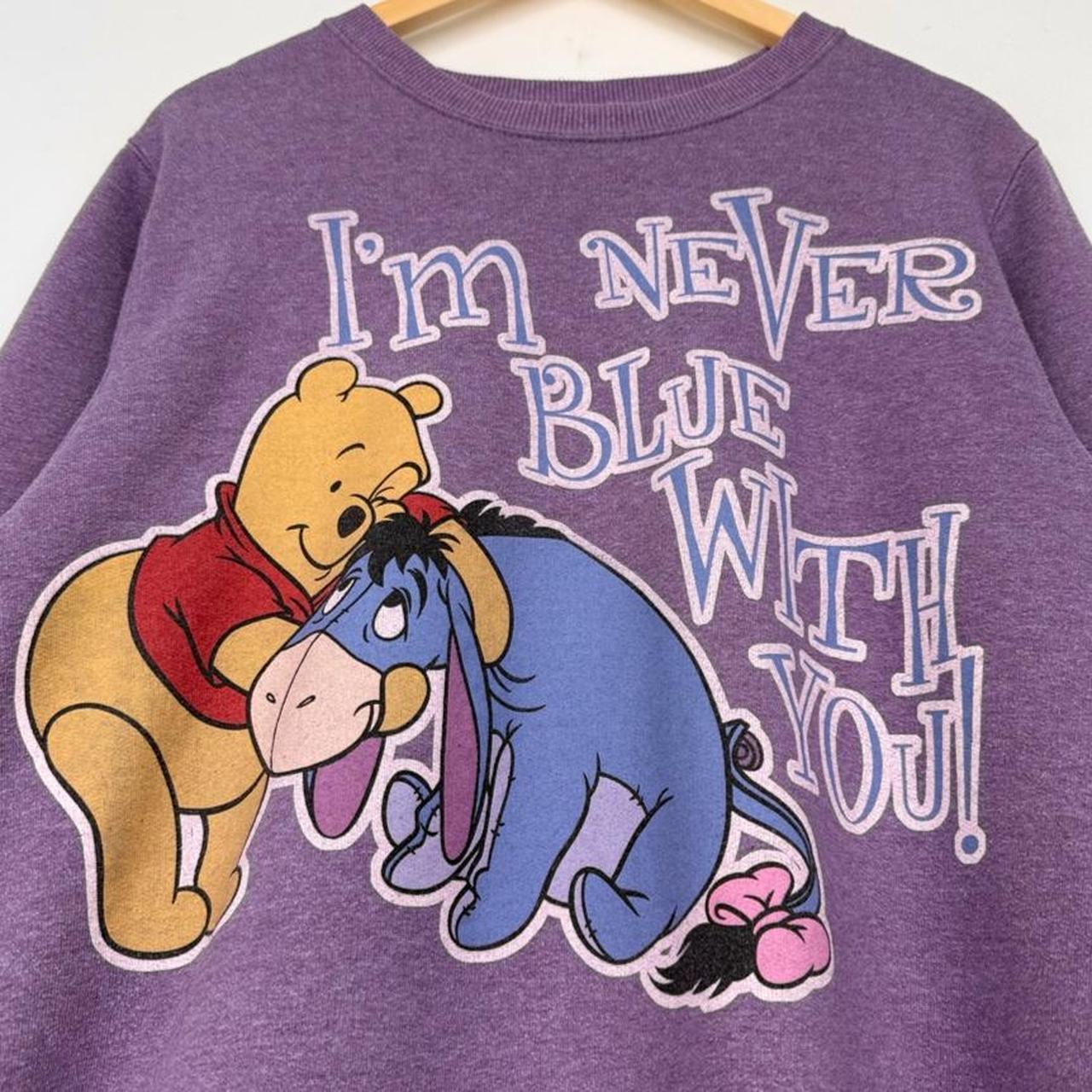 Disney Store Winnie The Pooh & Eeyore 2000s Purple Sweatshirt (L)
