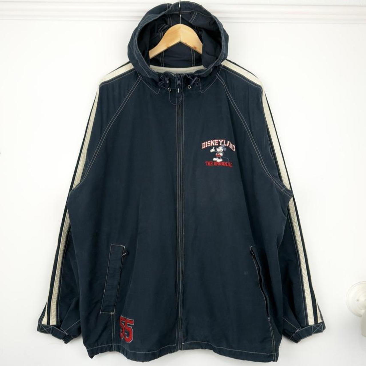 Disneyland Mickey Mouse Embroidered 2000s Navy Blue Jacket (XXL)
