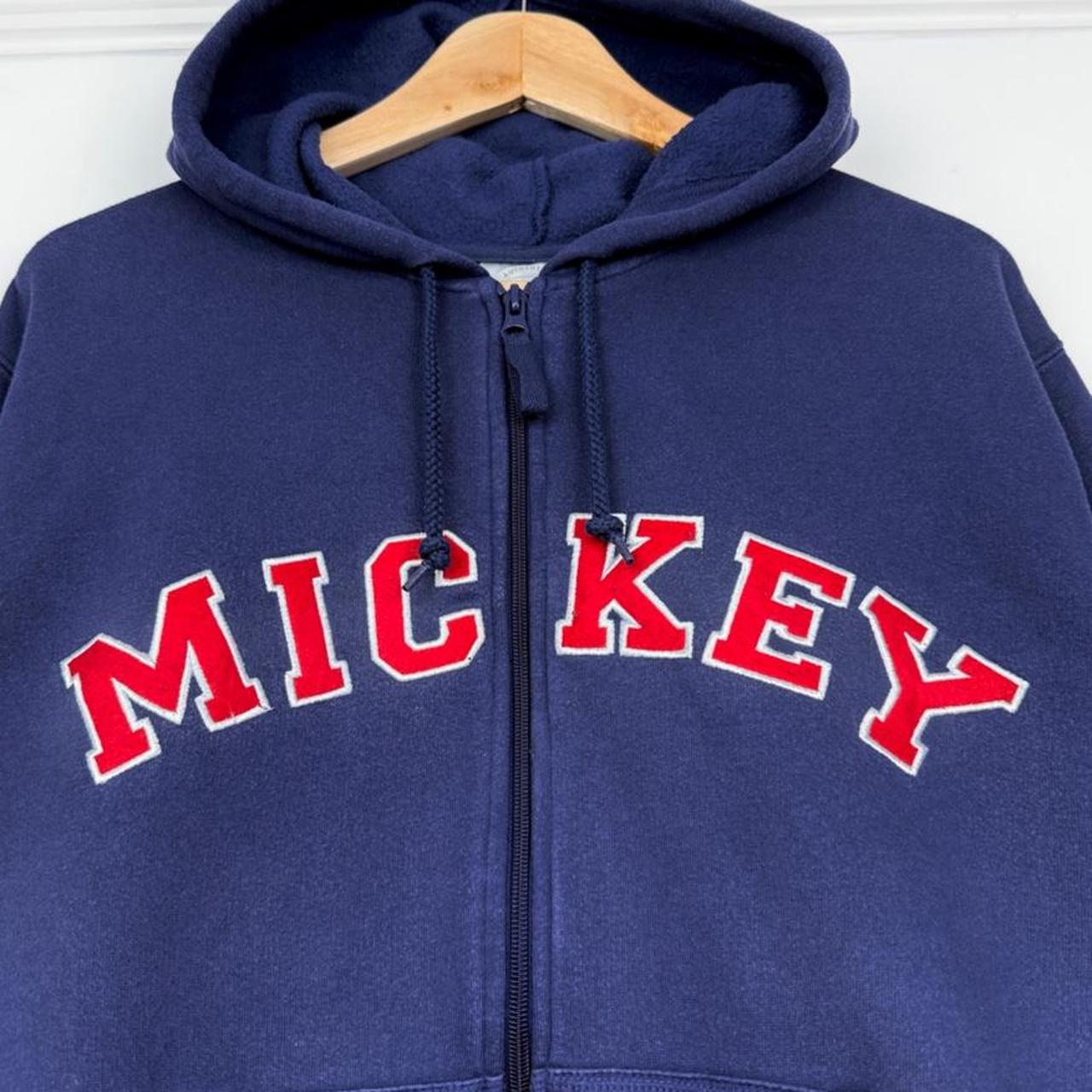 Vintage 00s Mickey Mouse Spell Out Disney Store Zip Up Hoodie (M)