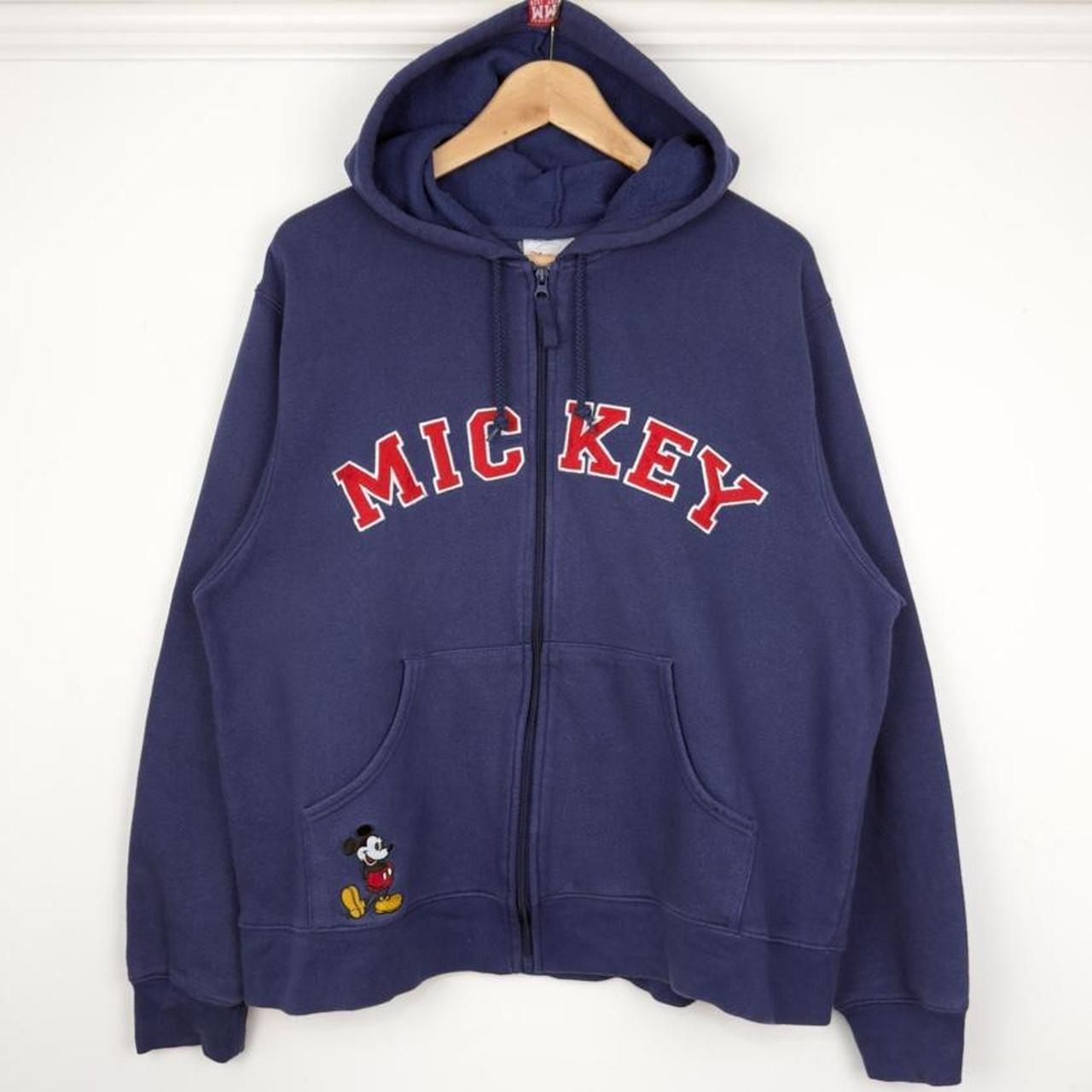 Vintage 00s Mickey Mouse Spell Out Disney Store Zip Up Hoodie (M)