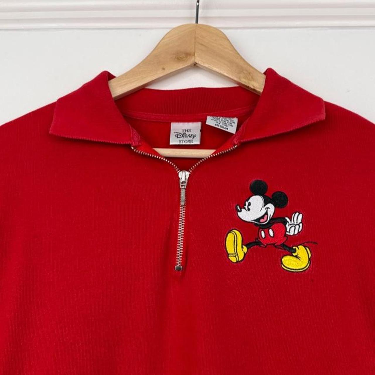 Vintage 90s Mickey Mouse Embroidered Disney Store Quarter Zip (M)