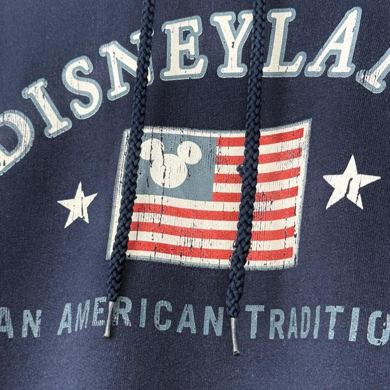 Vintage 00s Disneyland American Tradition Navy Blue Hoodie (XL)