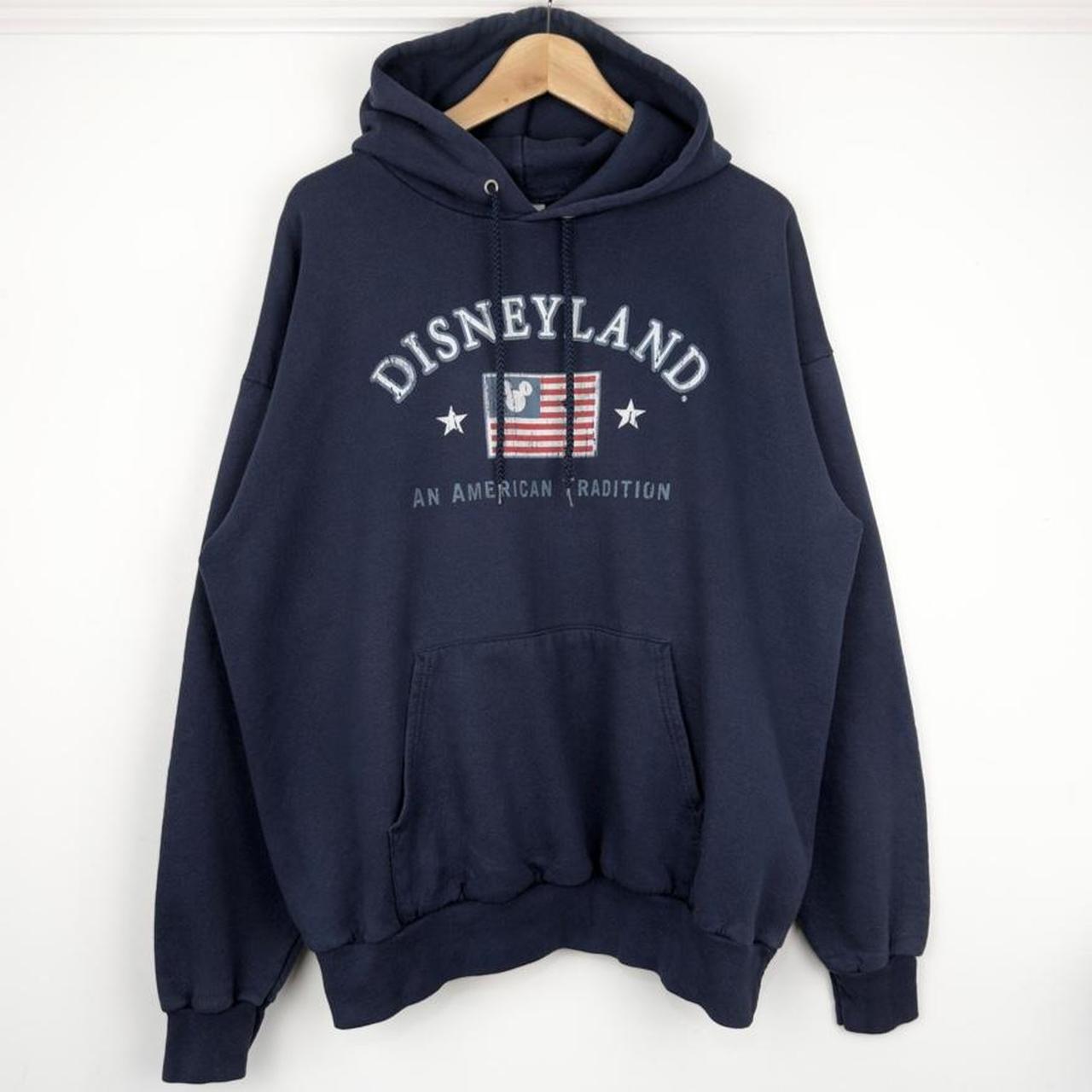 Vintage 00s Disneyland American Tradition Navy Blue Hoodie (XL)