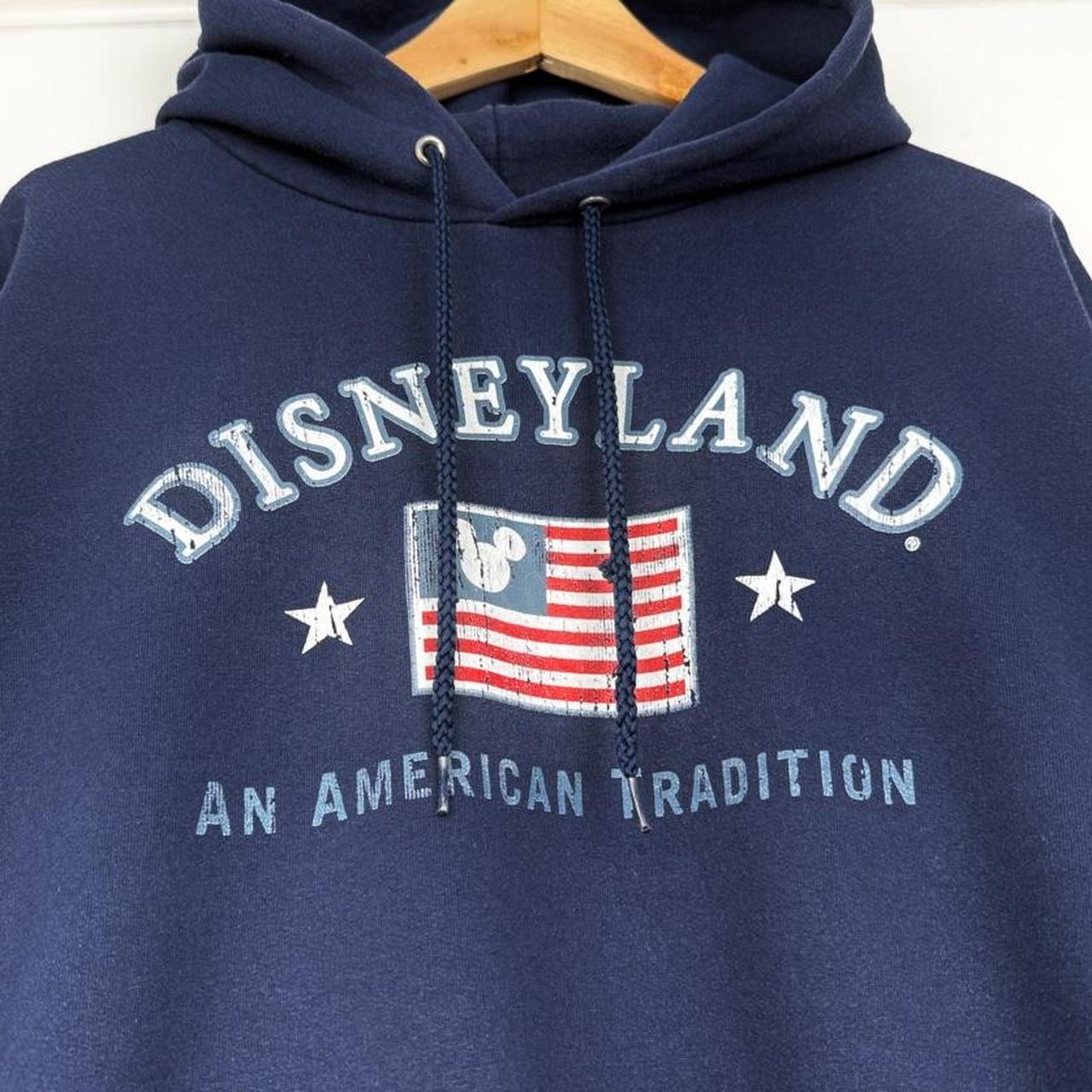 Vintage 00s Disneyland American Tradition Navy Blue Hoodie (XL)