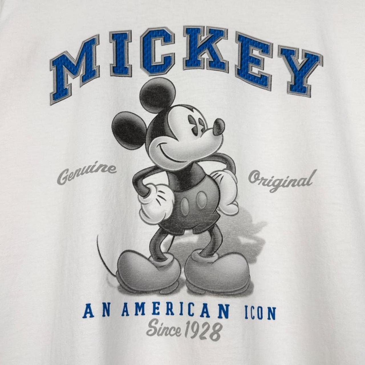 Vintage 00s Mickey American Icon Spell Out White T Shirt (L)