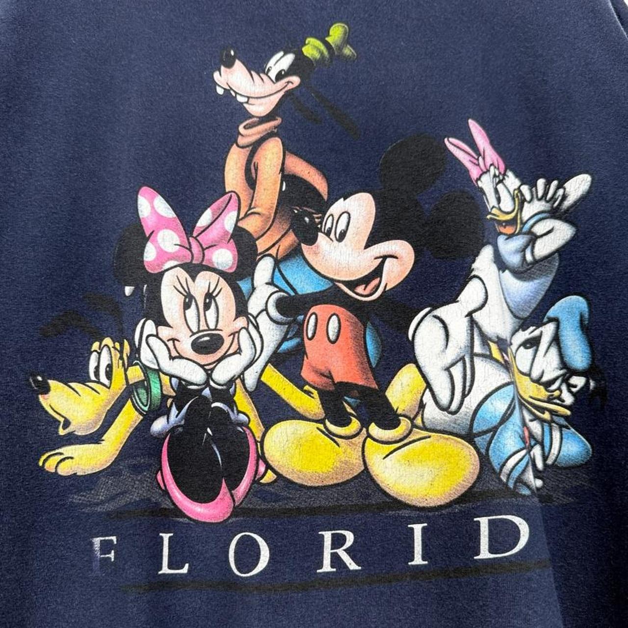 Vintage 00s Florida Mickey & Friends Navy Blue T Shirt (L)